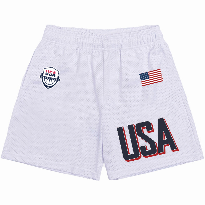 Men 2024 USA basketball shorts white->more jerseys->NBA Jersey